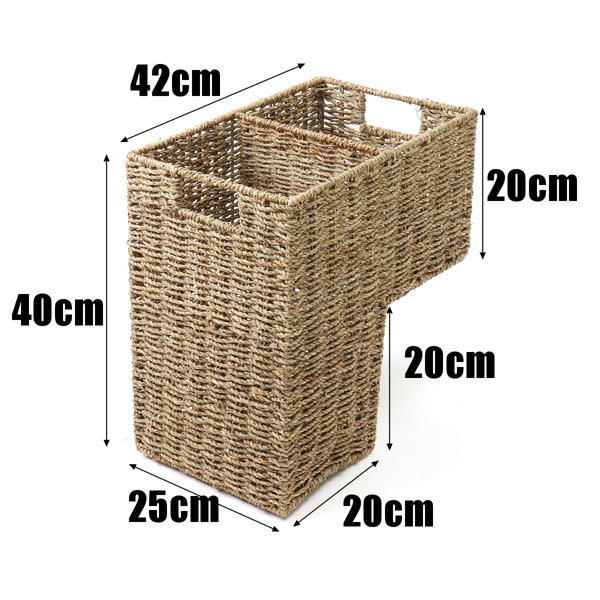 Bay Isle Home Handwoven Stair Step Wicker Laundry Basket Wayfair.ie
